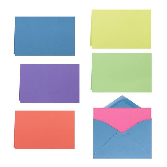 Bright Neon Note Cards set - Picture 2 of 8